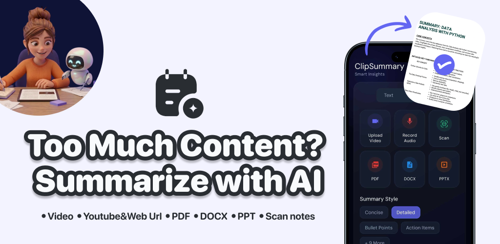 ClipSummary AI Note Taker Features