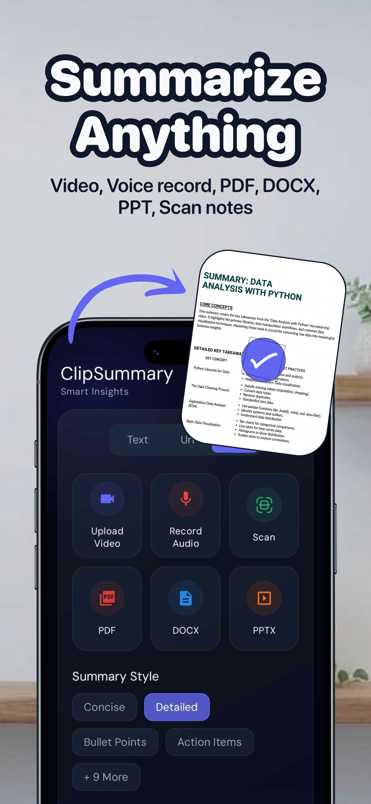 ClipSummary Summary Mode